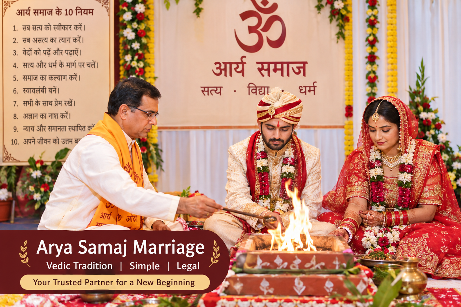 Havan performed during a Vedic ceremony
