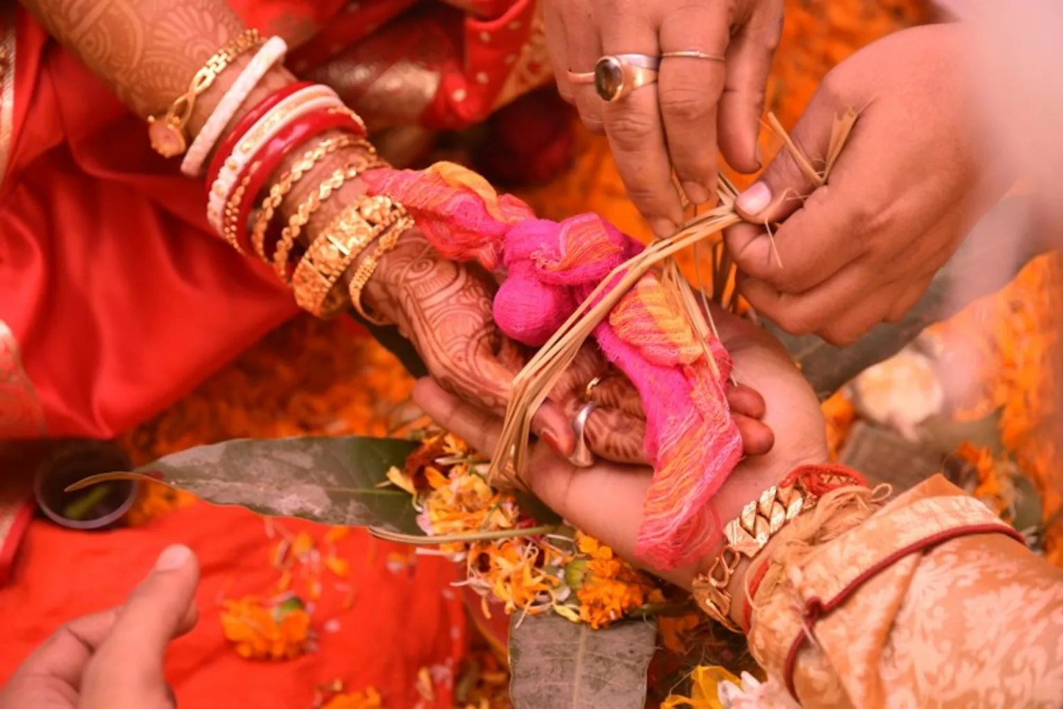 Traditional Vedic marriage ritual